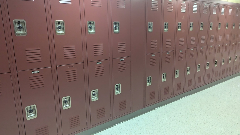 Senior hallway in Naperville Central High School